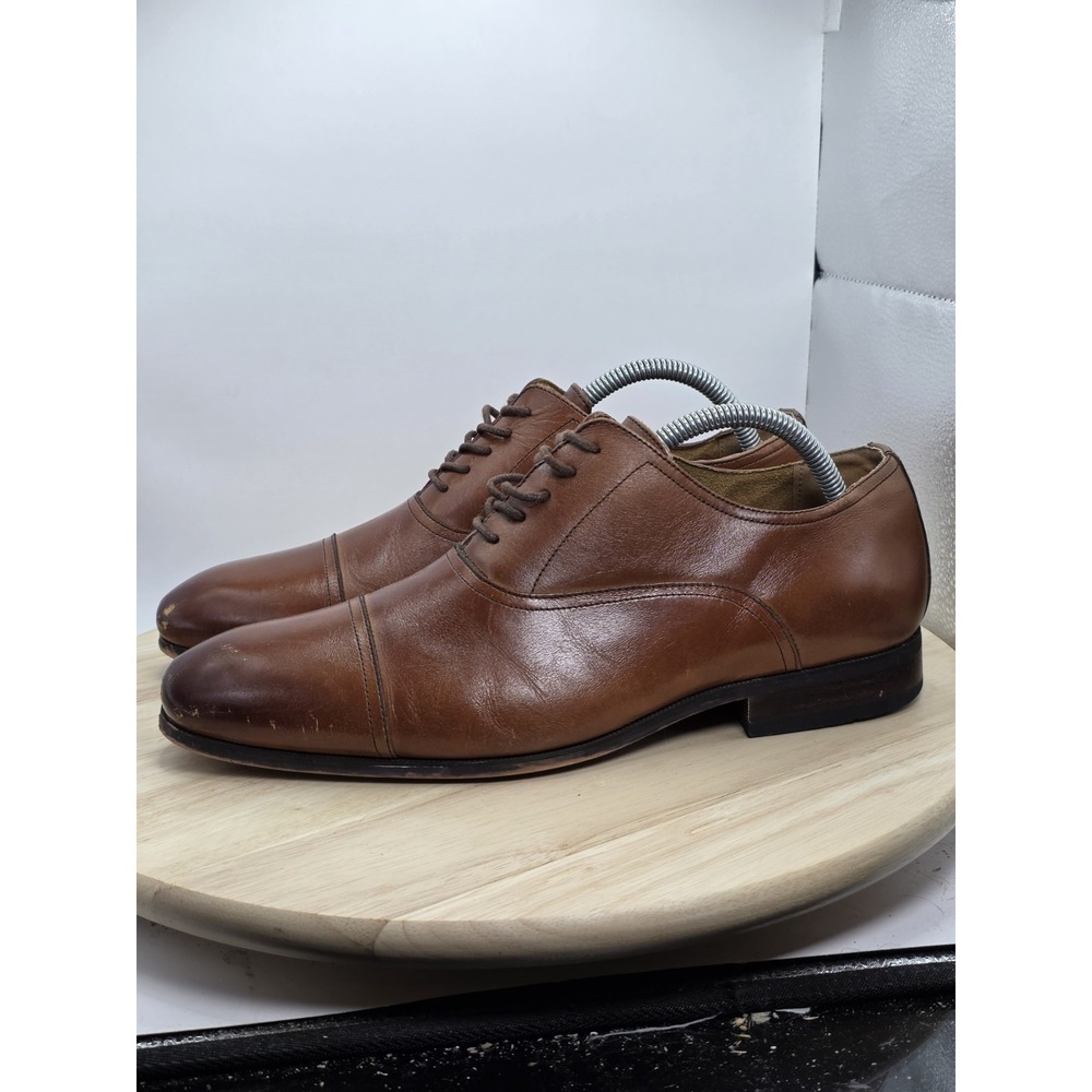 Mens Size 8.5 - Florsheim Dress Shoes Brown‎ Leather Lace Up Comfort Preppy